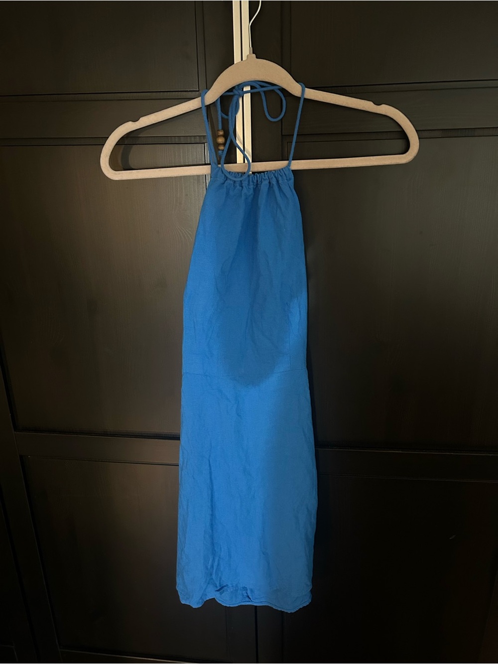 Mango Electric Blue Halter Midi Dress